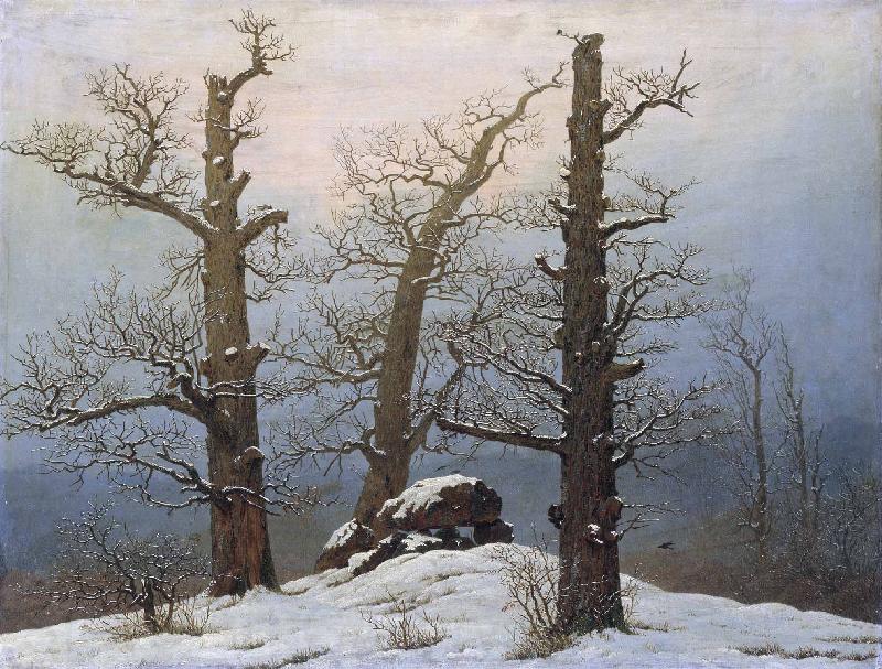 Caspar David Friedrich Dolmen in snow Norge oil painting art